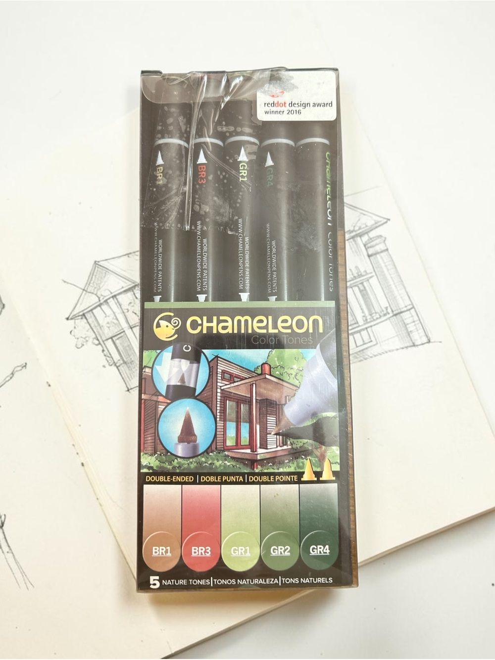 Chameleon Alcohol Ink Double Ended Nature Tones Pack Of 5 #CT0514